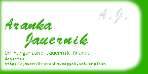 aranka jauernik business card